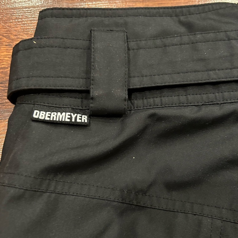 Vintage Obermeyer Skiwear Insulated Pants Black Women's Size 12 Stirrup Snow - Picture 8 of 9